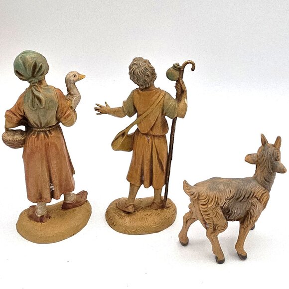 Vintage Fontanini Heirloom Depose Made Italy 1983 Small Nativity Figures 9 pcs - Picture 12 of 16